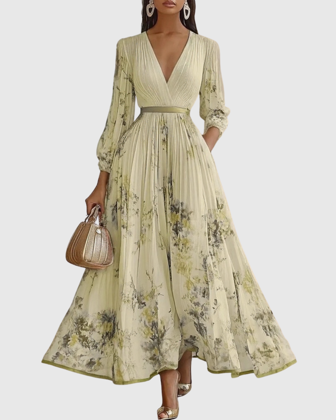 Siena™ - Elegantiška maxi suknelė su klostėmis