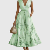 Siena™ - Elegantiška klostuota maxi suknelė