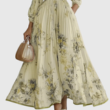 Siena™ - Elegantiška klostuota maxi suknelė