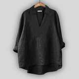 Dovilė™ - Lininė Bluzonė Sidabrinė Elegancija