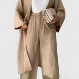 Kaspijos dviejų dalių atsipalaidavimo komplektas su ilgu kimono