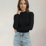 The Sable Mock Neck Top