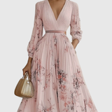 Siena™ - Elegantiška klostuota maxi suknelė