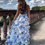 Uri | Abito Midi Floreale con Rouches