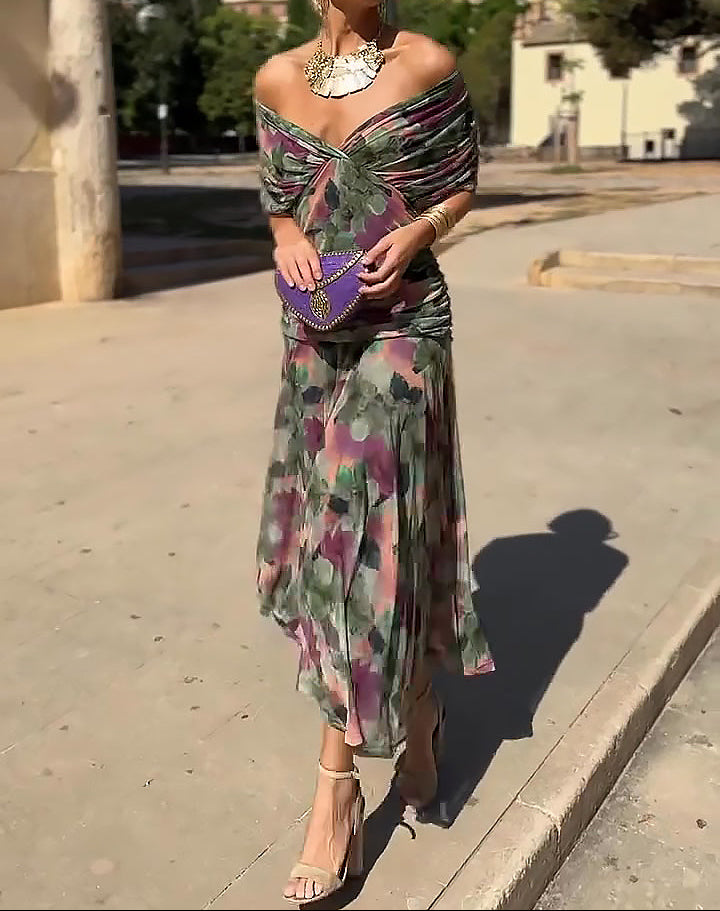 Lady™ - Elegantiška maxi suknelė šventiniams renginiams su V formos iškirpte