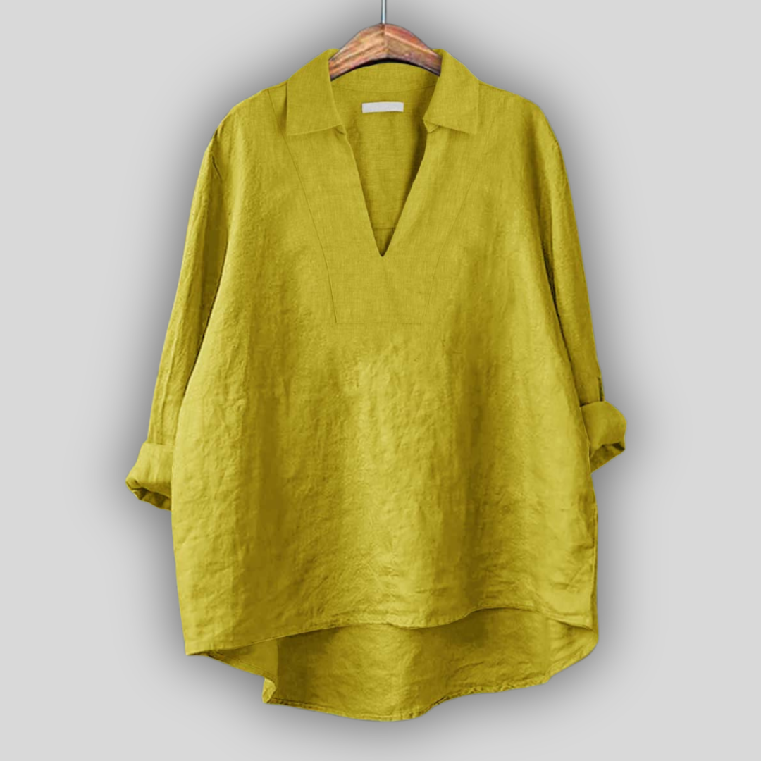 Dovilė™ - Lininė Bluzonė Sidabrinė Elegancija