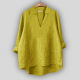 Dovilė™ - Lininė Bluzonė Sidabrinė Elegancija