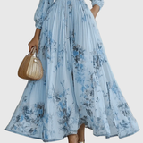 Siena™ - Elegantiška klostuota maxi suknelė
