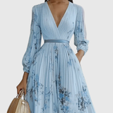 Siena™ - Elegantiška klostuota maxi suknelė