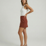 Retro Suede Look Mini Skirt