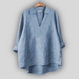 Dovilė™ - Lininė Bluzonė Sidabrinė Elegancija