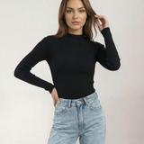 The Sable Mock Neck Top