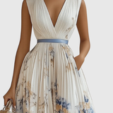 Siena™ - Elegantiška klostuota maxi suknelė