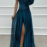 Fenna™ - Elegantiška ilga suknelė su vienu petnešu