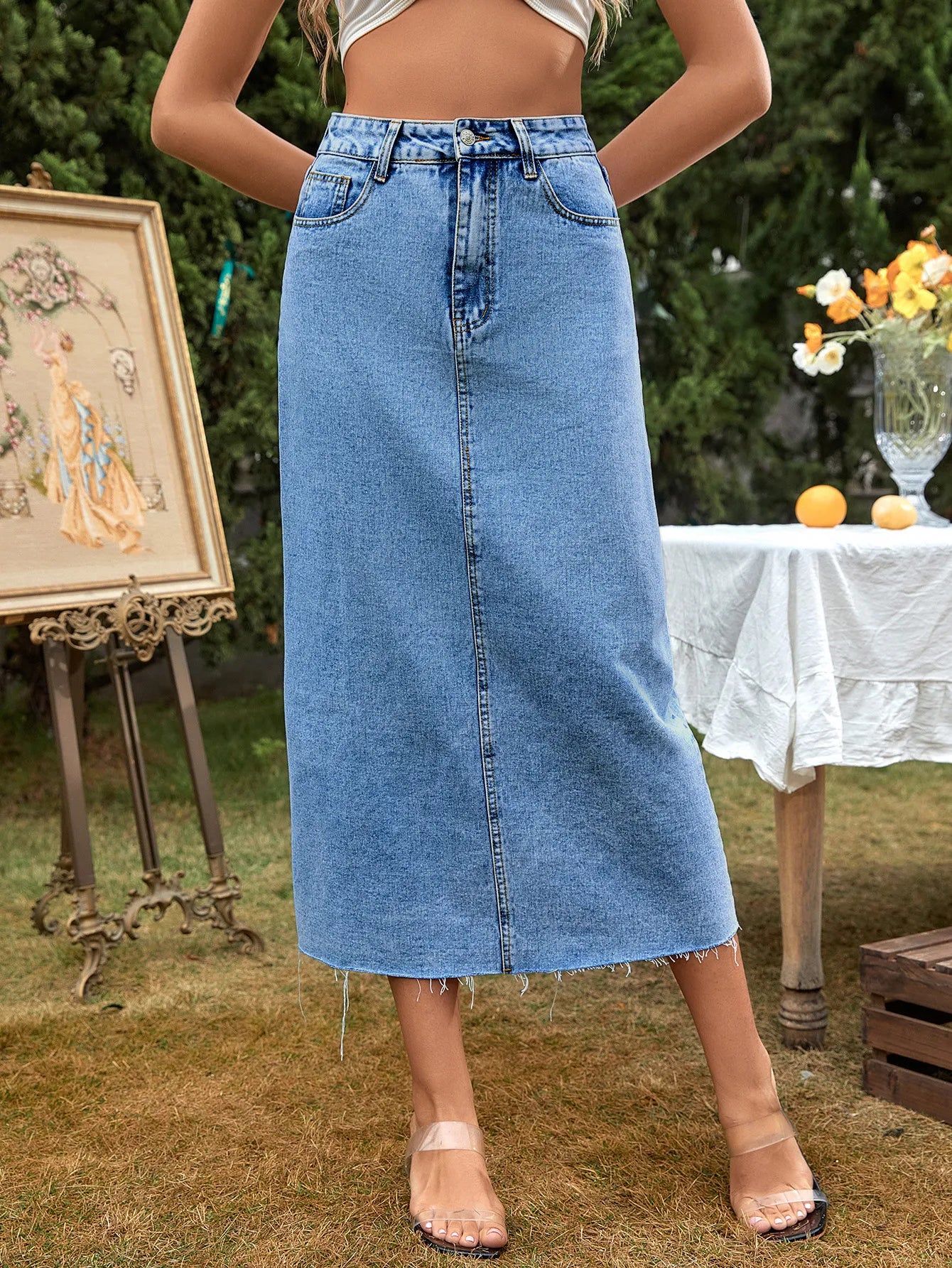Caris Denim Skirt