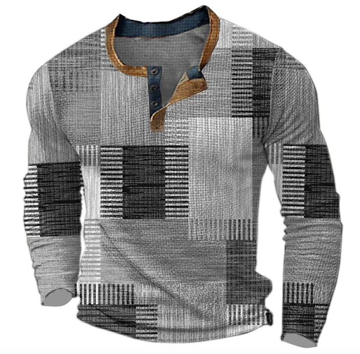 Retro Patchwork Henley