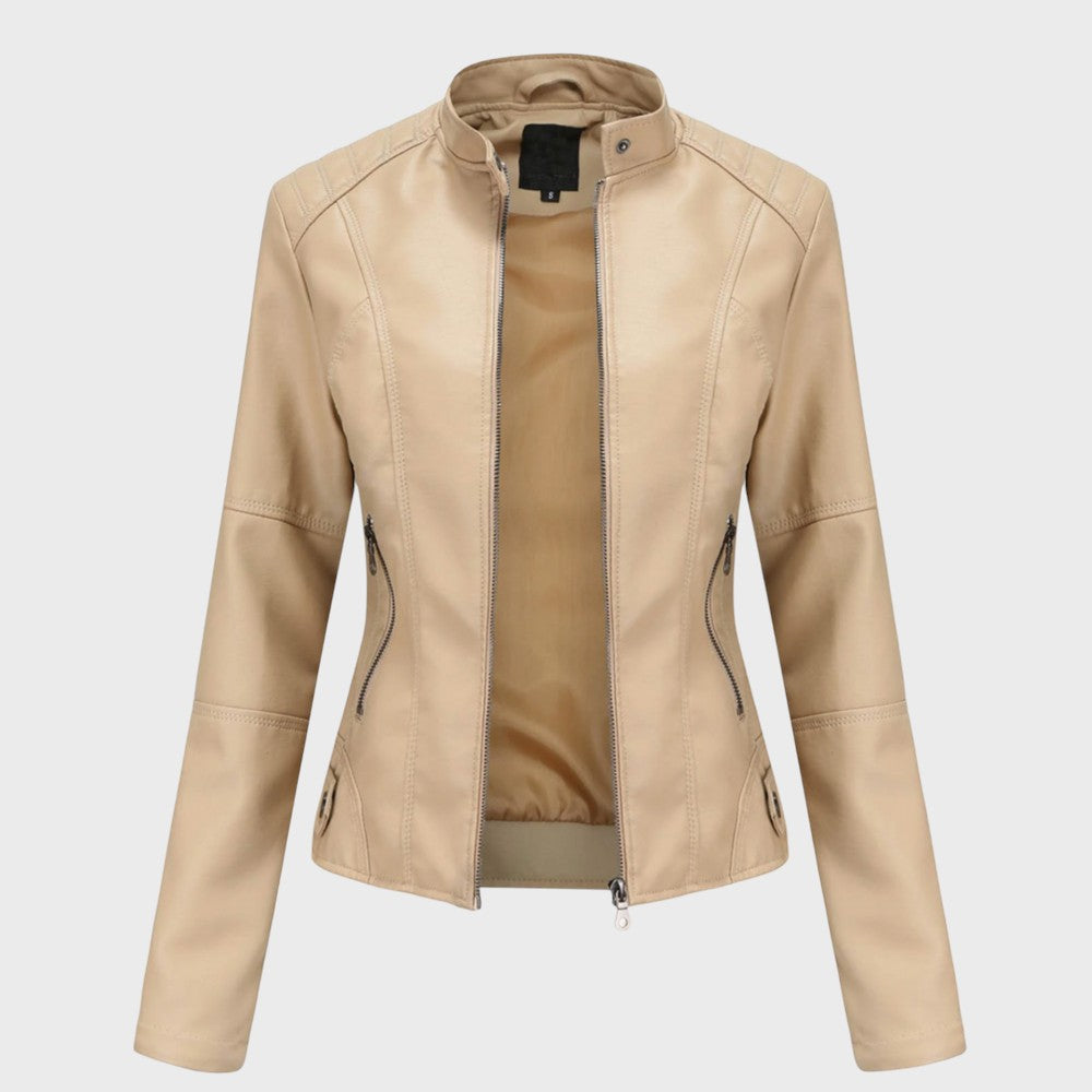 Skaistė™ – Elegantiška odinė striukė