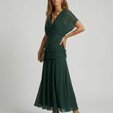 Vestido longo com decote em V
