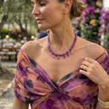 Vestido longo com decote em V