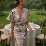 Clarandra™ | Copper Midi Suknelė