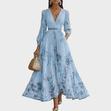 Siena™ - Elegantiška klostuota maxi suknelė