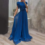 Maud™ - Elegantiška klostuota vakarinė suknelė