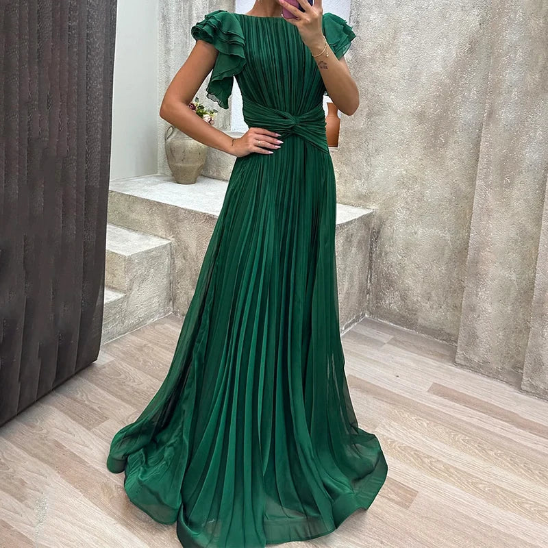 Maud™ - Elegantiška klostuota vakarinė suknelė