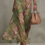 Livia | Abito Maxi Halter Floreale Elegante