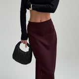 The Aisla Burgundy Skirt