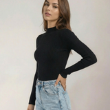 The Sable Mock Neck Top