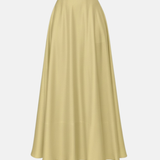 Satin Draping Yellow Skirt