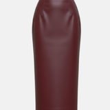 Ankela Red Leather Look Skirt