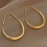 Metaliniai Ovalūs Auskarai