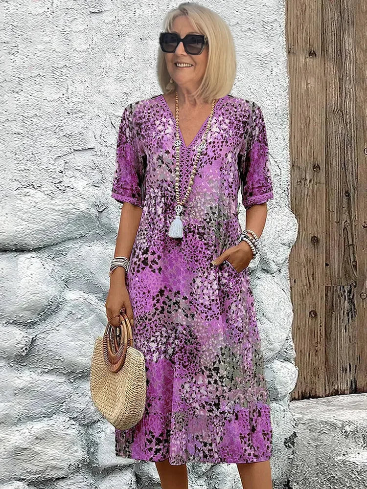 Lina | Lengva suknelė su V formos iškirpte