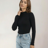 The Sable Mock Neck Top