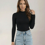 The Sable Mock Neck Top