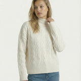 Boat Neck Cable Knit Sweater