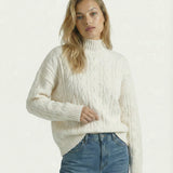 Boat Neck Cable Knit Sweater
