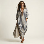 NADIRA | STRIPED MAXI DRESS