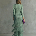 Chiara | Abito Elegante con Maniche a Frange