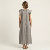 JOSIE | ELEGANT RUFFLE V-NECK MAXI DRESS