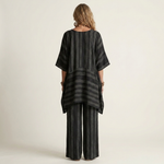 SASHA | TWO-PIECE STRIPED COTTON-LINEN SET