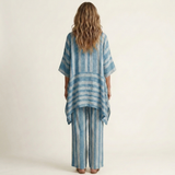 SASHA | TWO-PIECE STRIPED COTTON-LINEN SET
