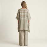 SASHA | TWO-PIECE STRIPED COTTON-LINEN SET