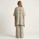 SASHA | TWO-PIECE STRIPED COTTON-LINEN SET