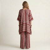 SASHA | TWO-PIECE STRIPED COTTON-LINEN SET