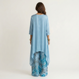 AVALYN | COTTON-SILK TWO-PIECE SET WITH ASYMMETRIC TUNIC